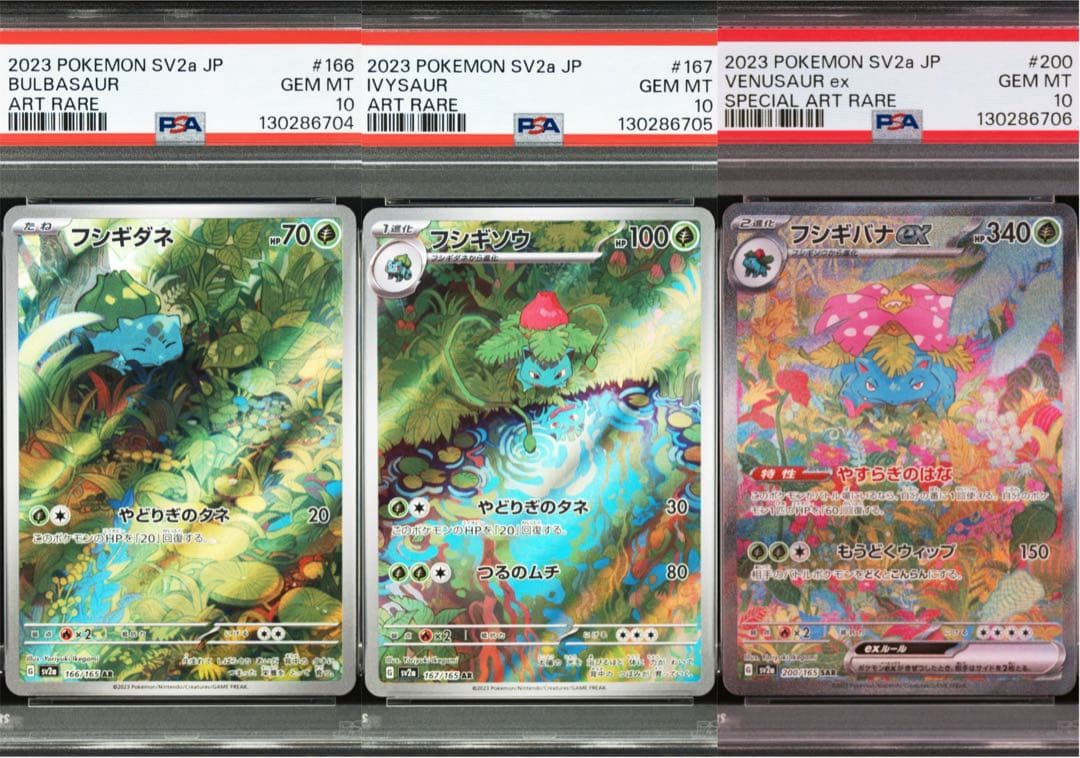 【PSA10 3連番】フシギダネ フシギソウ フシギバナex 進化ライン 151