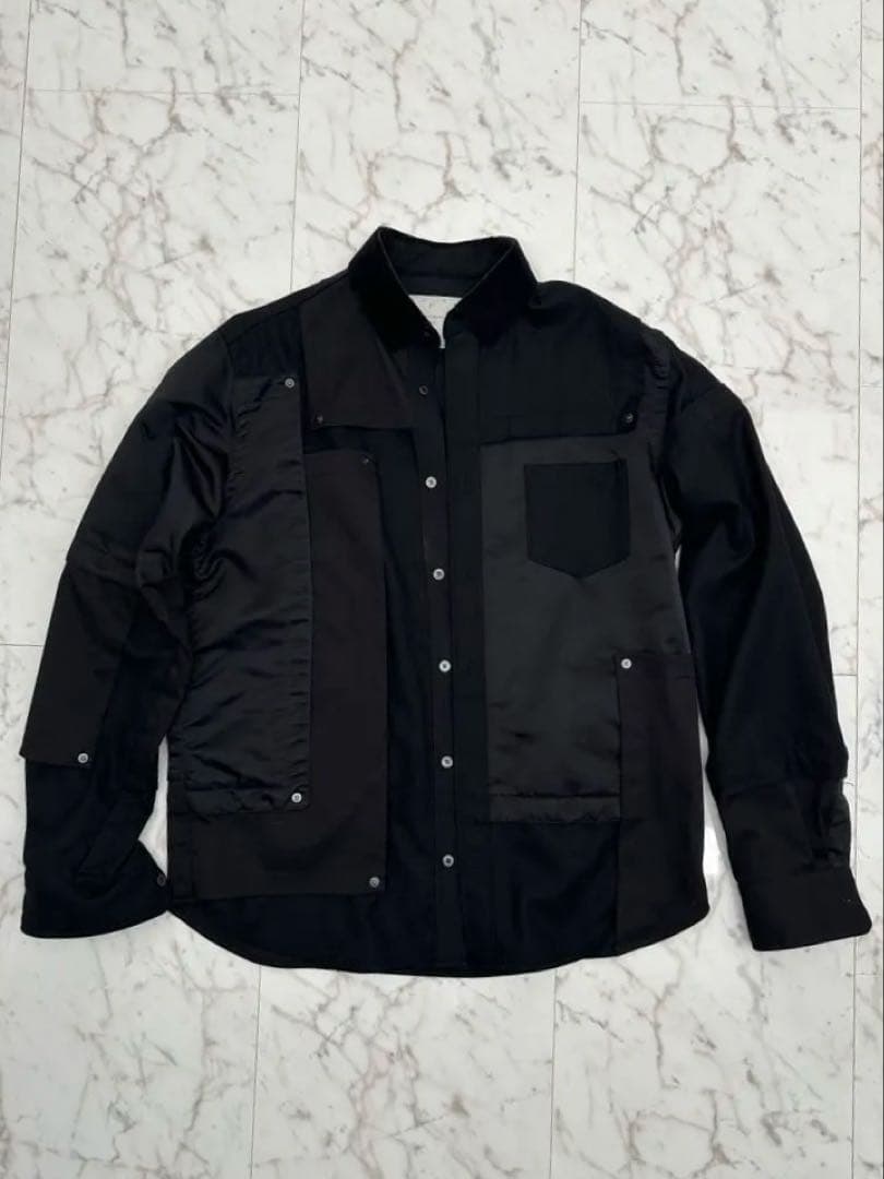 sacai サカイ fabric combo shirt