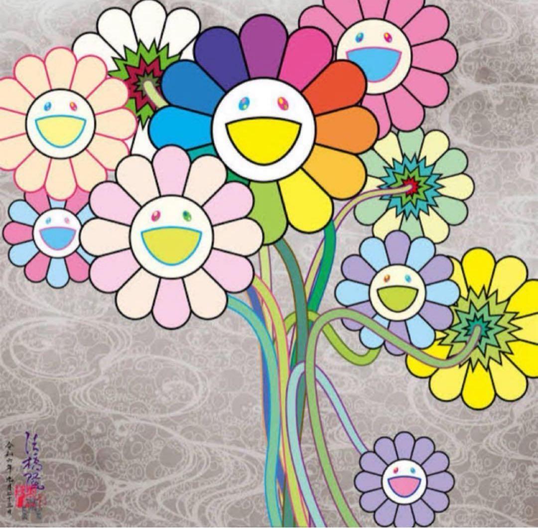 村上隆 直筆サイン入りポスター 光琳とウォホール ED300