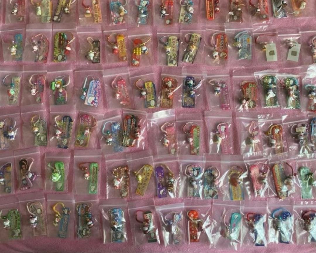 ご当地キティちゃん根付90コセット ご当地キティ 根付ストラップ 東京限定 お台場バージョン 自由の女神