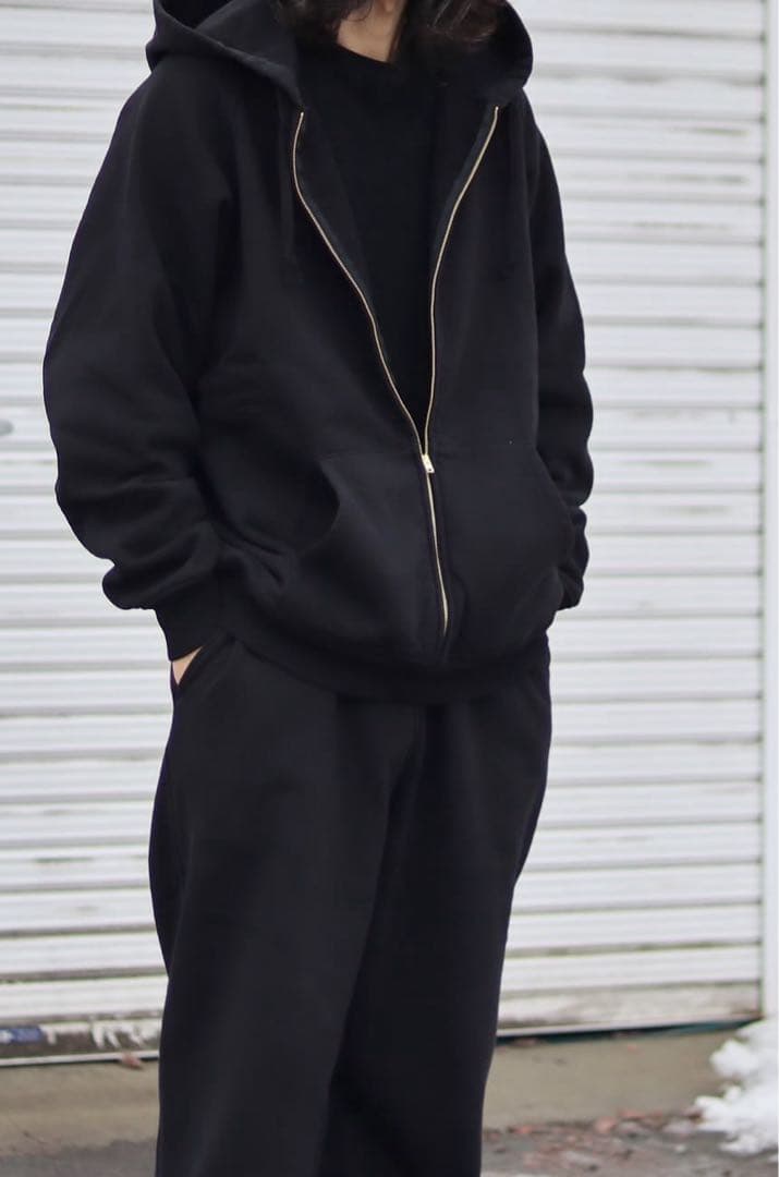 COMOLI 26SS コットン裏毛 ジップパーカー BLACK サイズ2 - メルカリ