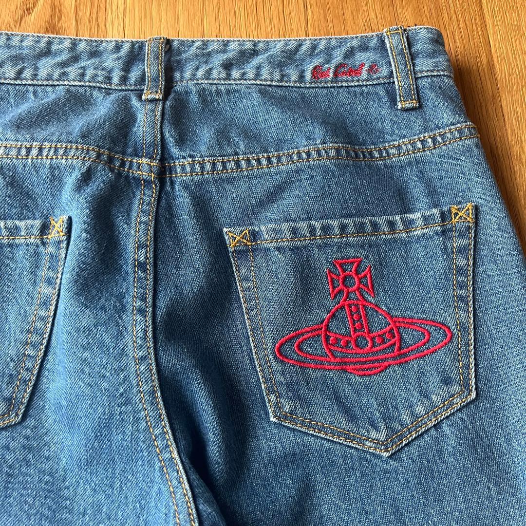 極美品★ Vivienne Westwood オーブ刺繍 デニム パンツ