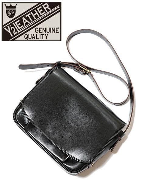 Y'2 LEATHER　ヴィンテージ　茶芯ホースハイド　メールバッグ