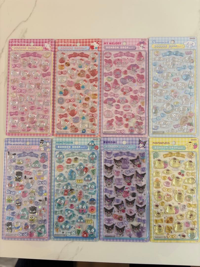 お値下げ中！正規品サンリオボンボンドロップシール全種 mini全種