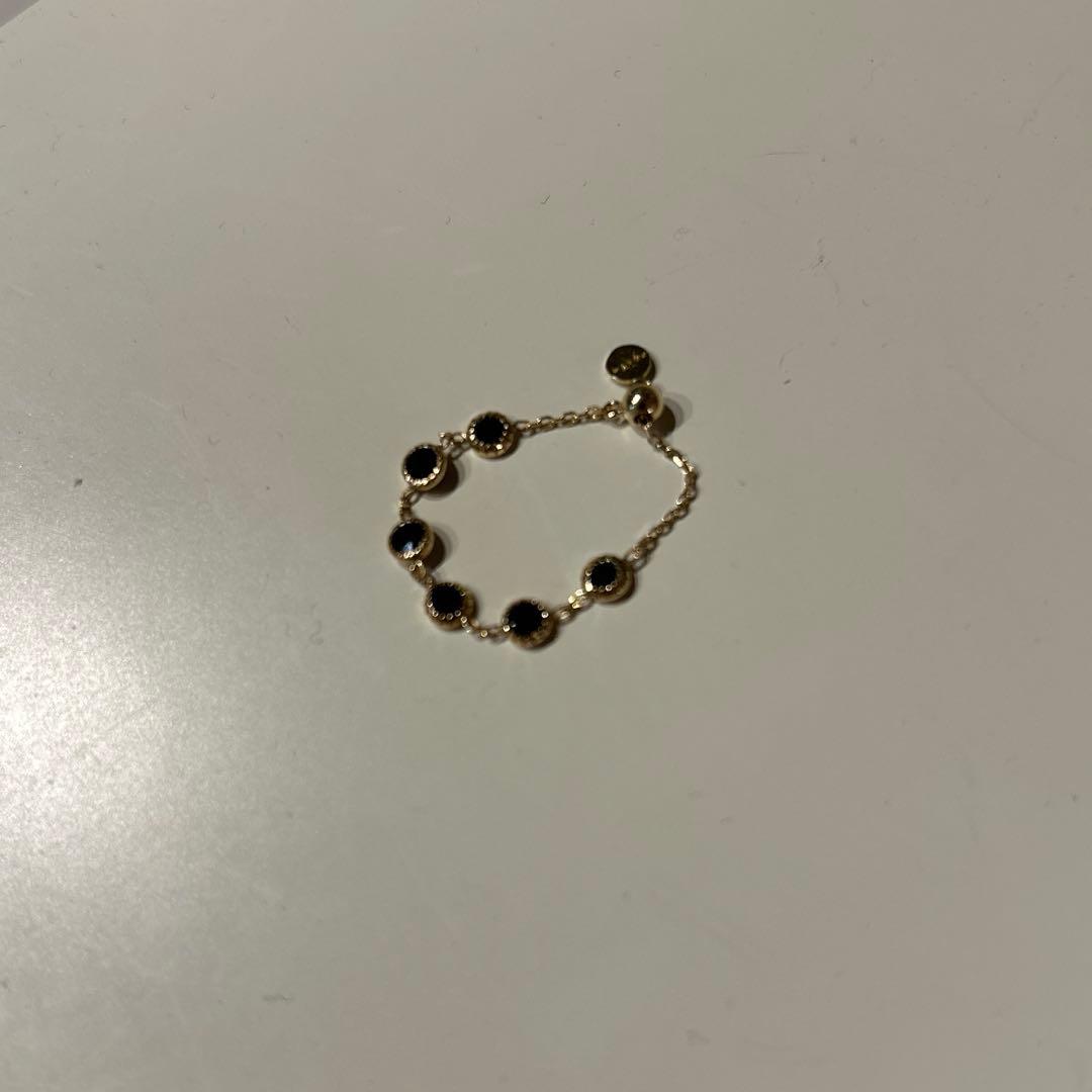 agete アガット サファイア チェーンリング 指輪 - メルカリ