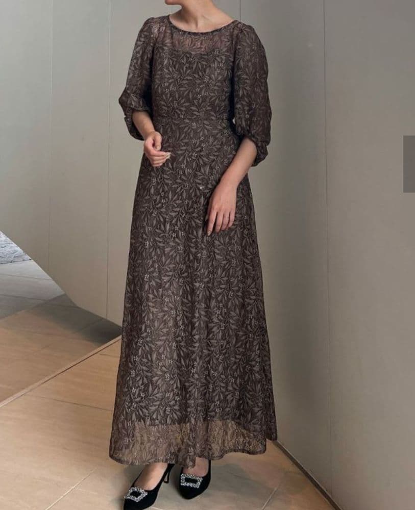 Dorry Dollギャザースリーブフラワードレス