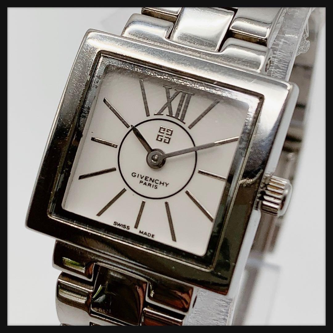 新電池】GIVENCHY ジバンシィ☆レディース 腕時計 クオーツ スクエア