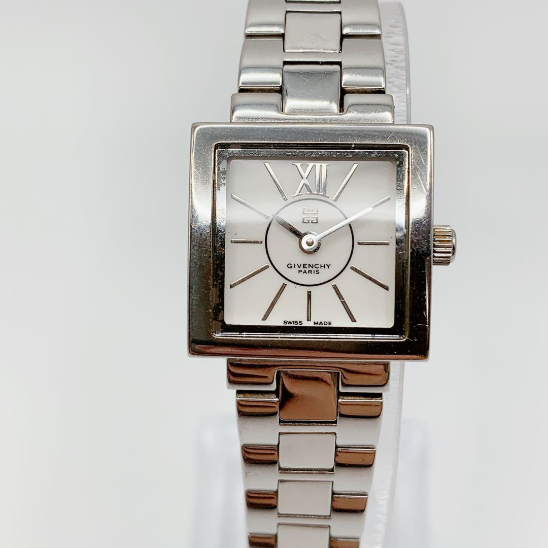新電池】GIVENCHY ジバンシィ☆レディース 腕時計 クオーツ スクエア