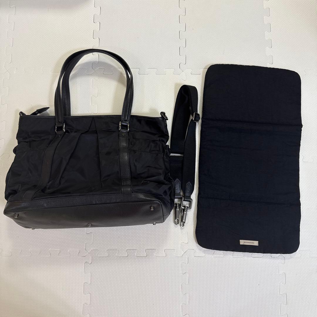 おもち様　BURBERRY ブラック マザーズバッグ　美品