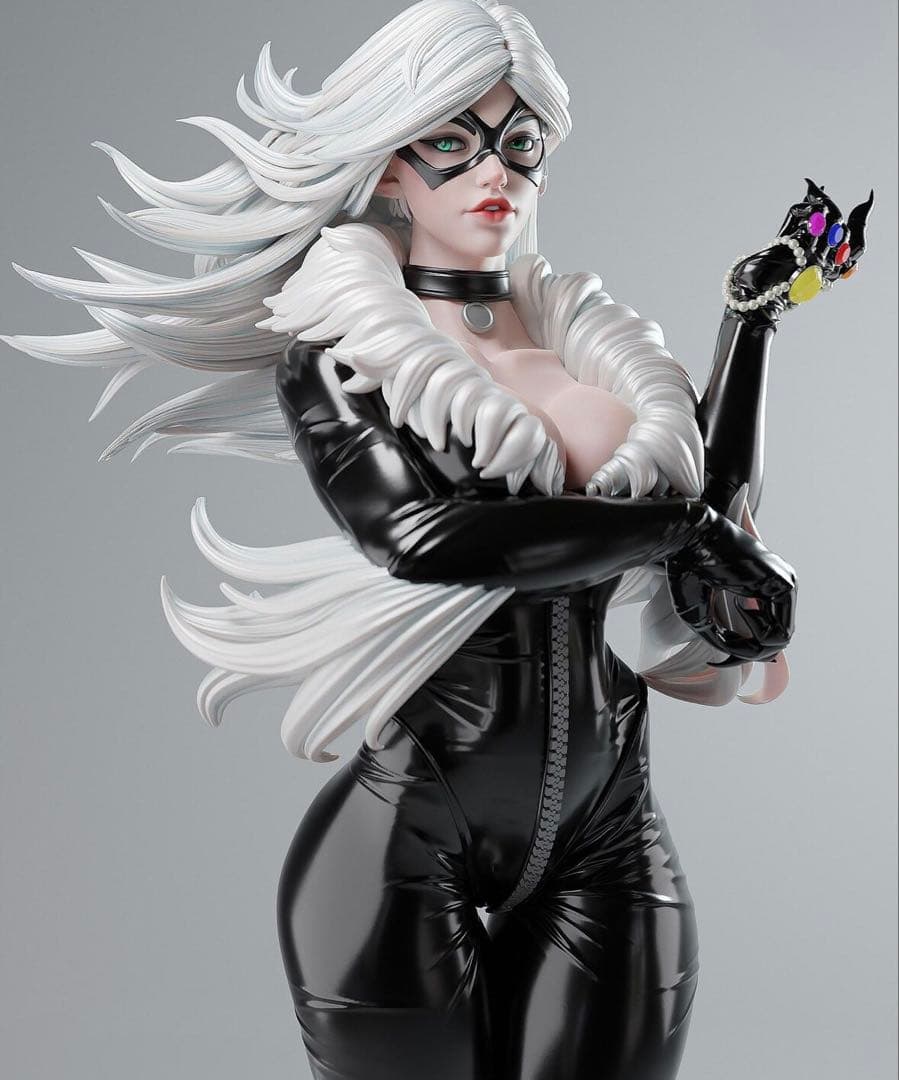 ブラックキャット　美女　フィギュア　ガレージキット　ガレキ　未塗装未組立