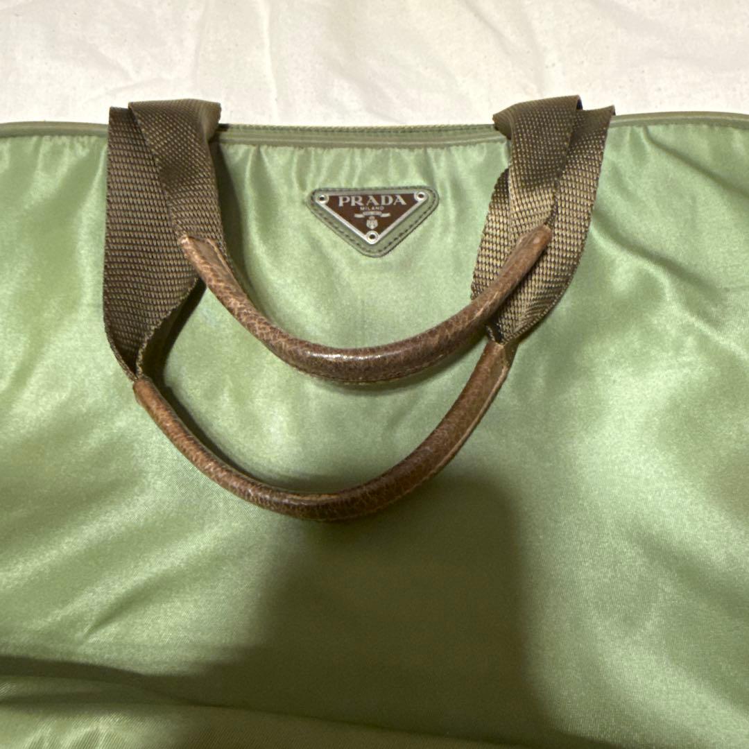 PRADA オリーブグリーン ハンドバッグ - メルカリ