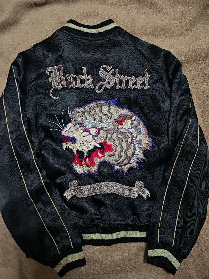 スカジャン BACK STREET CRAWLER 日本 限定虎 unisex バックストリートクローラー スカジャン BSJ-001 虎と薔薇 Back Street