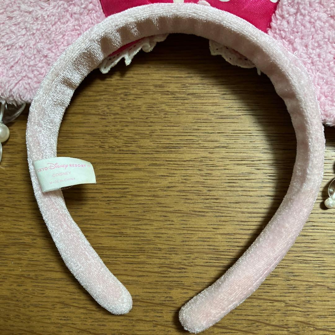 ディズニー カチューシャ ピンク リボン ミニー ドット 水玉