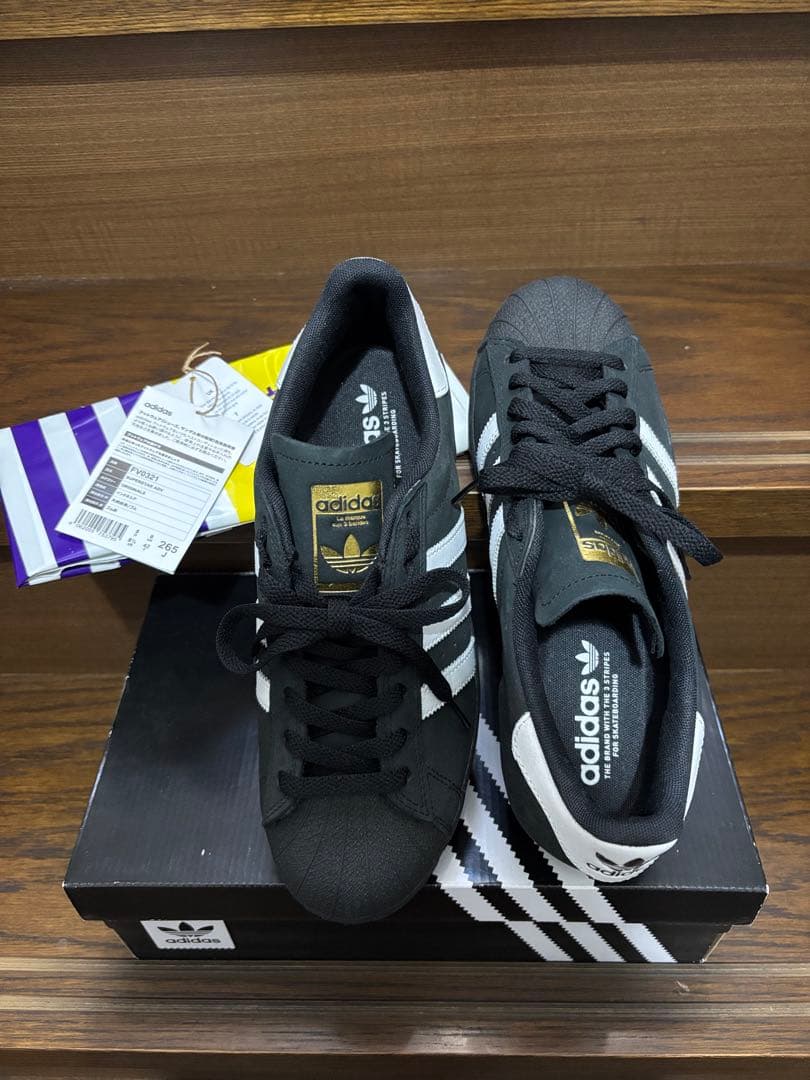 し*ゅ様 adidas Superstar ADV黒x白26.5cmUS8.5新