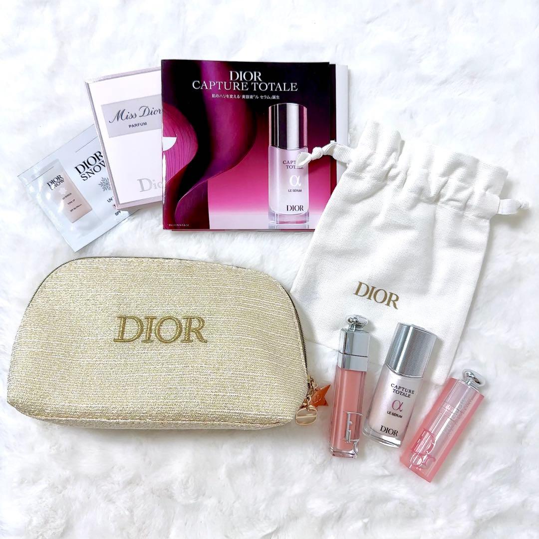 新品未使用★Dior●美容液・リップグロス・リップバーム・ポーチ付き ディオール