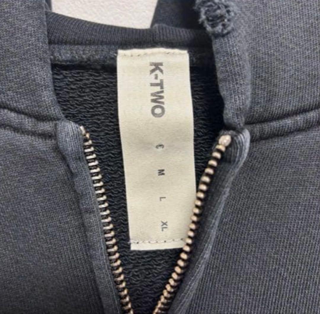 希少・】ktwo.studios ダメージ加工 ktwoジップパーカー