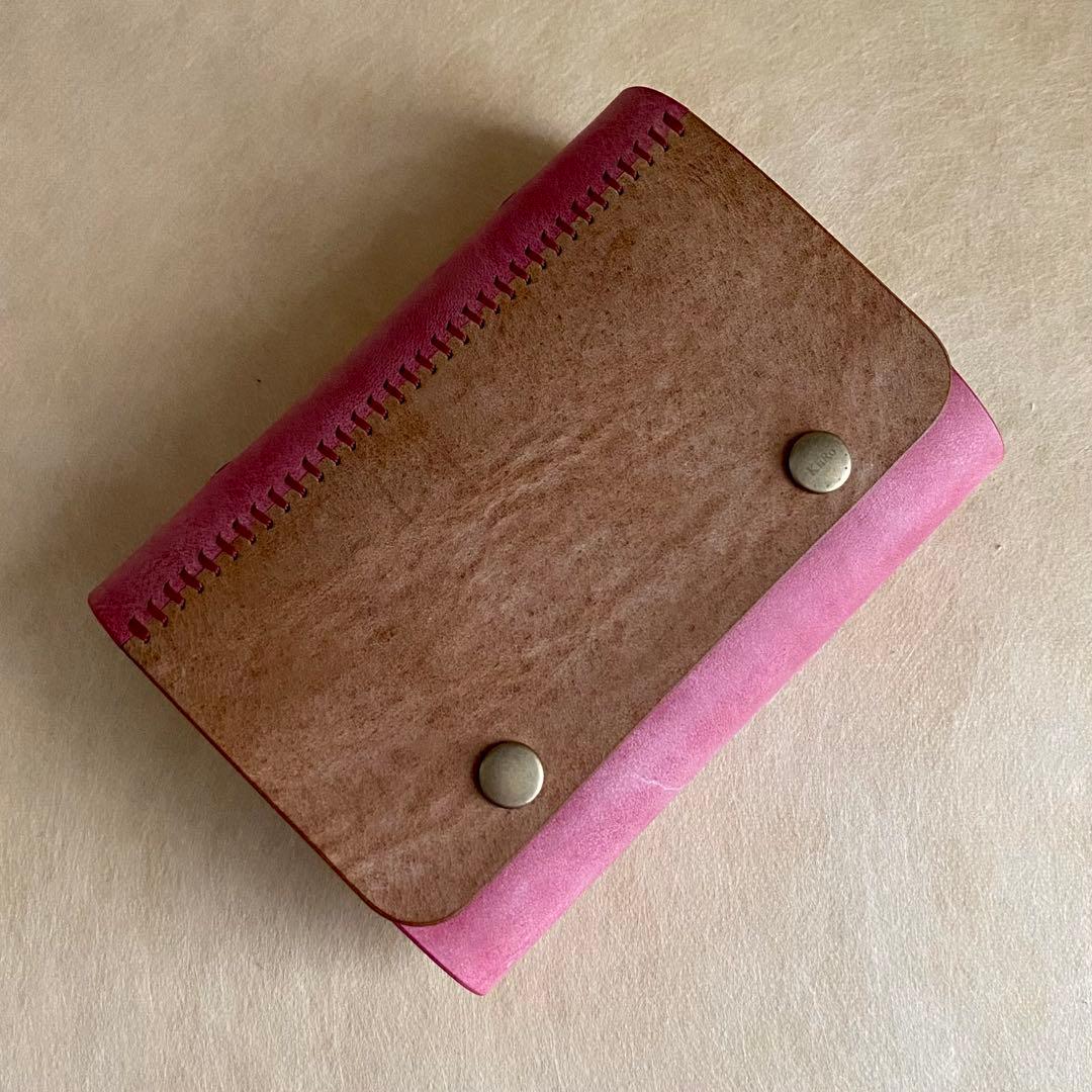 自由手帳 ミニ6 ブラウン×ラズベリー