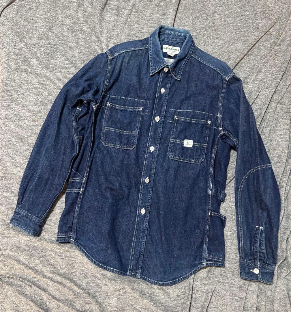 ササフラス　デニムシャツ　Mサイズ　SASSAFRAS