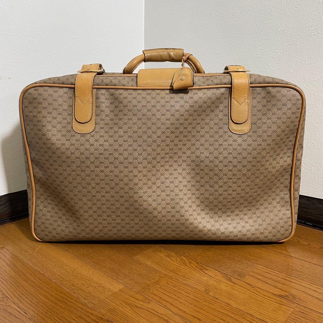 【美品 】GUCCI グッチ トラベルバッグ マイクロGG柄 オールドグッチ