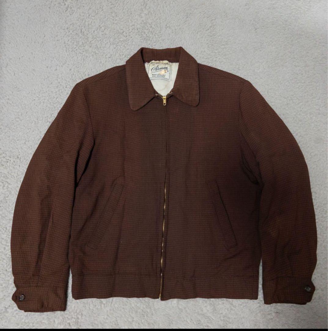 ま*た様 40s~50s airman ギャバジャン ウール レーヨン 表記サイ