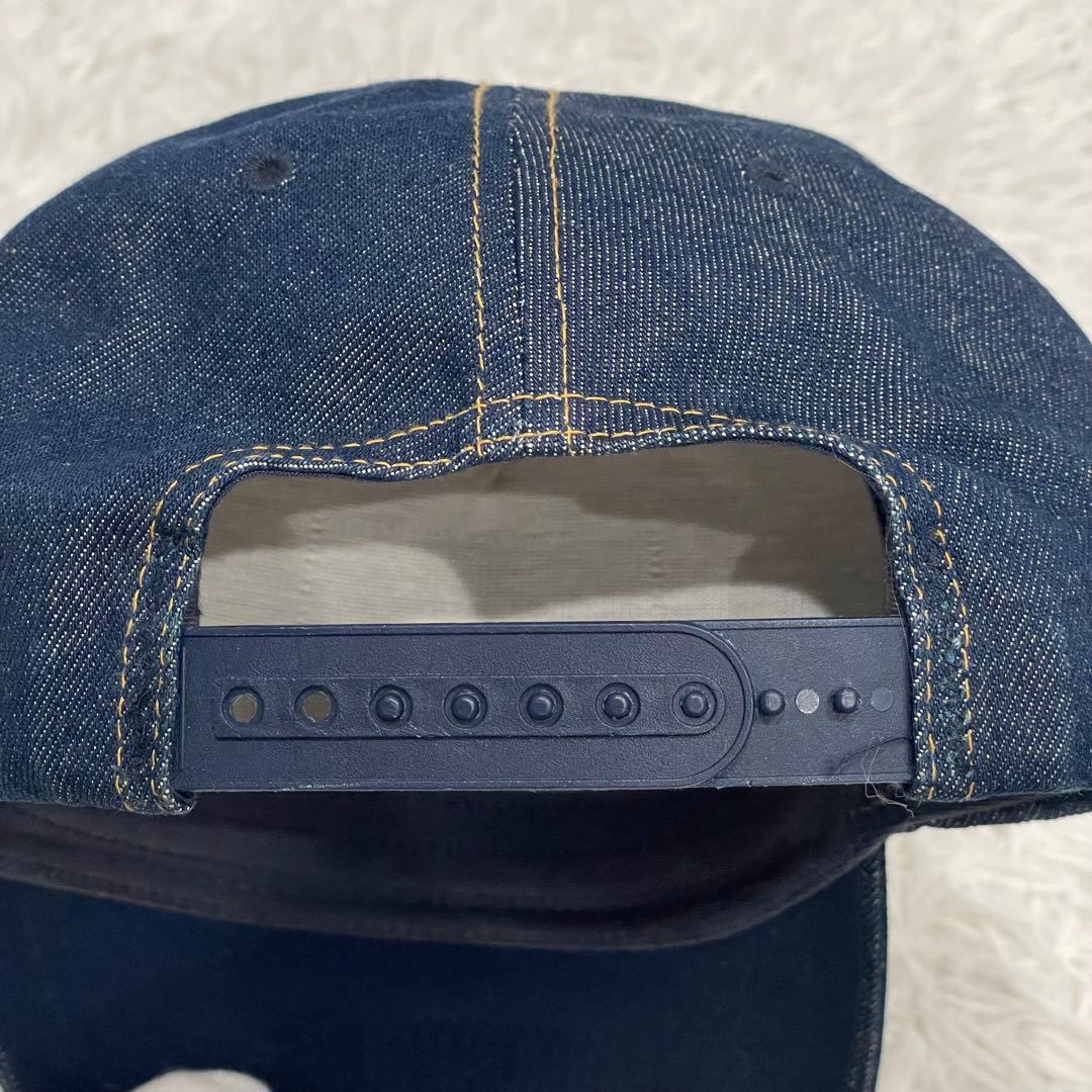 STUSSY 90~00s 6パネル デニムキャップ レザーパッチ オールド - メルカリ