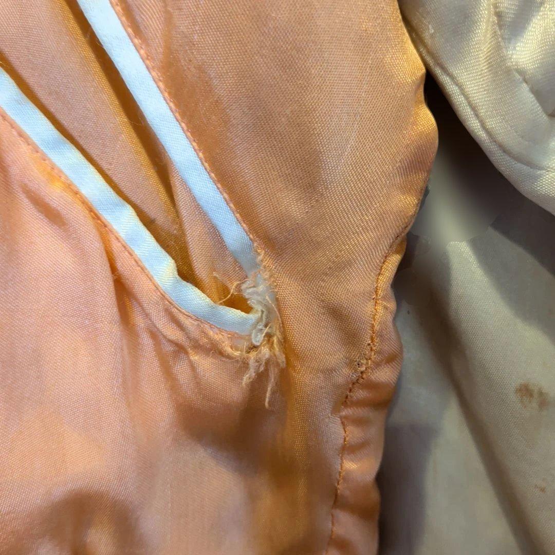 オレンジ色 スカジャン ヤシの木刺繍 - メルカリ