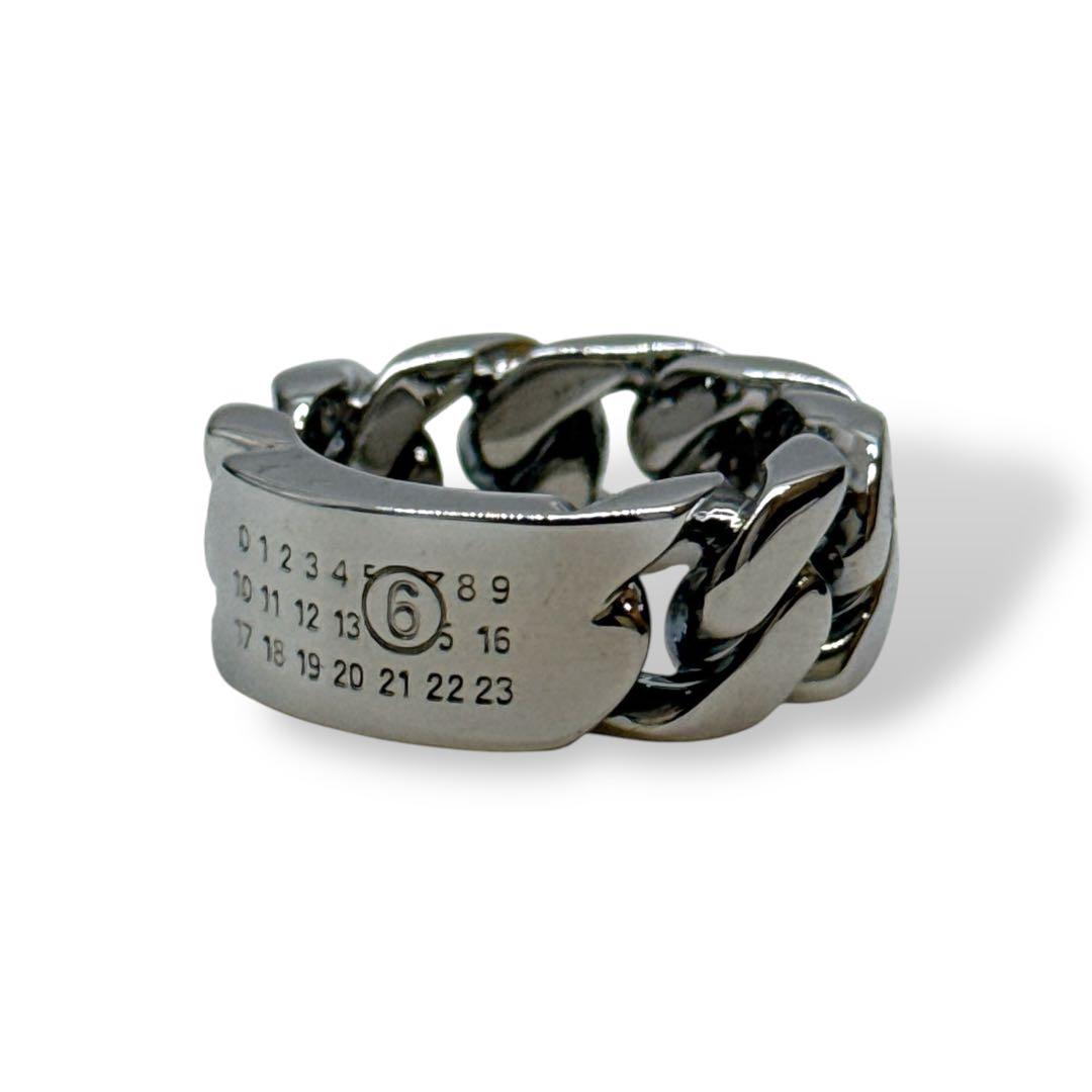 未使用級✨メゾンマルジェラ MM6 ニューメリック チェーン リング 14号