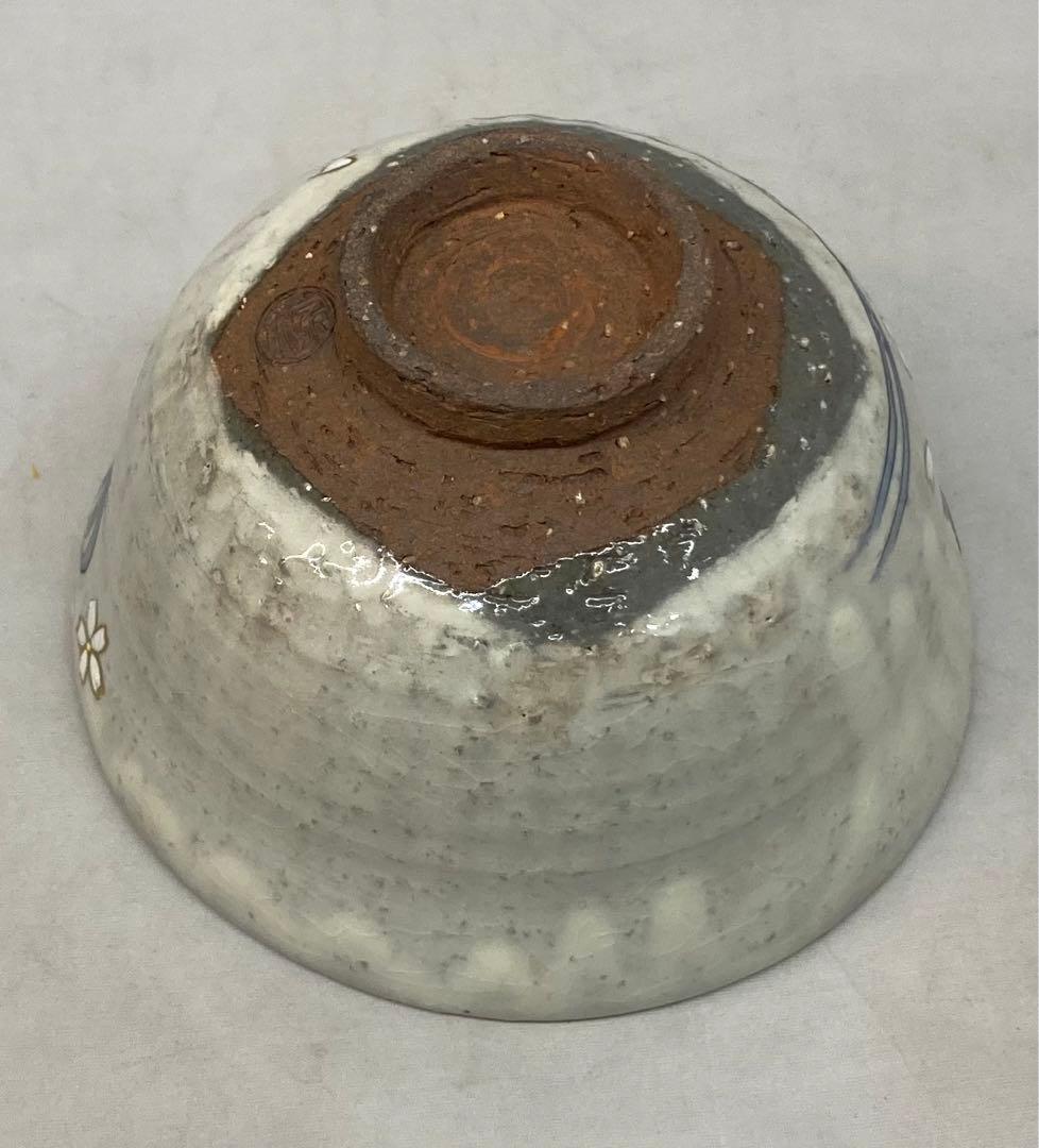 B202b 「雲錦流水 茶碗」京泉作 共布共箱 京東山 日吉窯 桜・紅葉