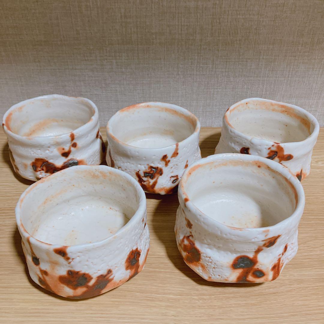 志野焼　汲み出し茶碗 加藤豊久 土代久 真作 5客 志野焼 汲み出し茶碗 加藤豊久 土代久 真作 5客 Amazon.co.jp: 志野焼