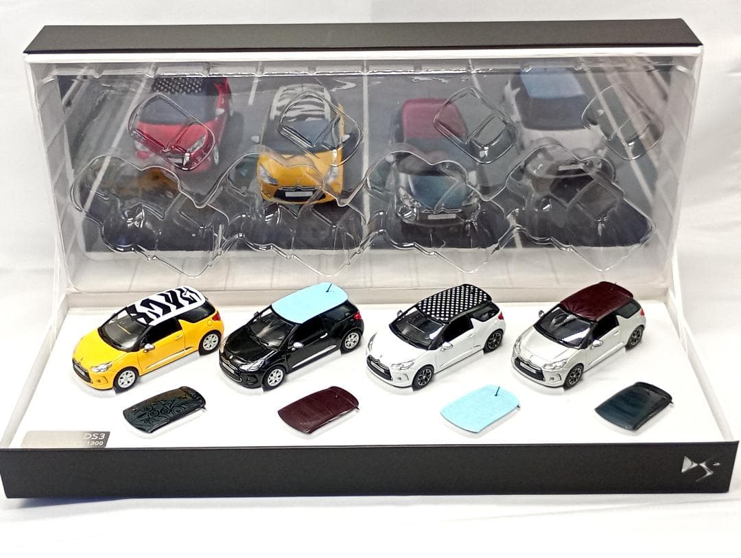 ノレブ 1/43 シトロエン DS3 2010 4台セット ルーフ交換可能
