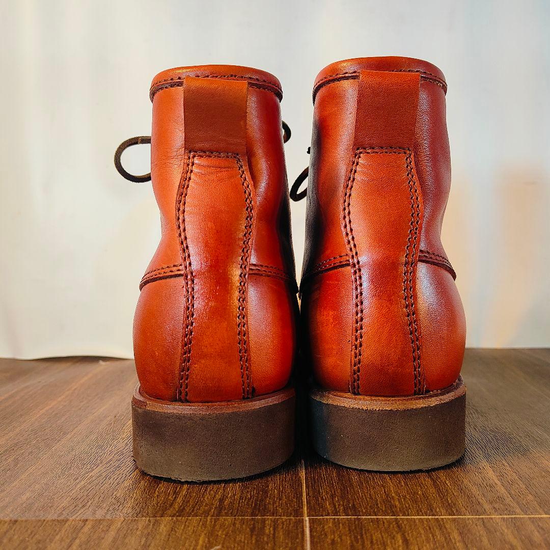 未使用級極美品】HEELANDTOE 高級バーガンディワークブーツ イタリア製