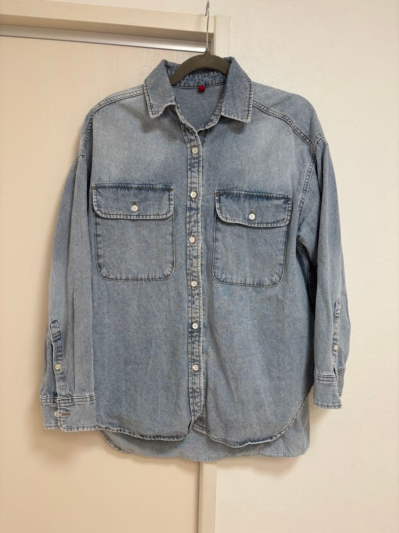 美品　リヴドロワ　ベストセラー【MONN.:.(モン)】ビッグデニムシャツ RIVE DROITE｜【ベストセラー】【MONN.:.(モン)】ビッグデニムシャツ