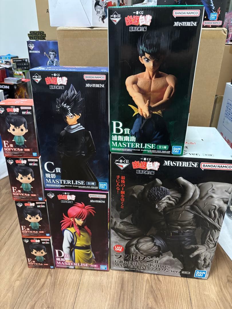 一番くじ 幽遊白書 浦飯幽助 飛影 蔵馬 戸愚呂(弟) E賞