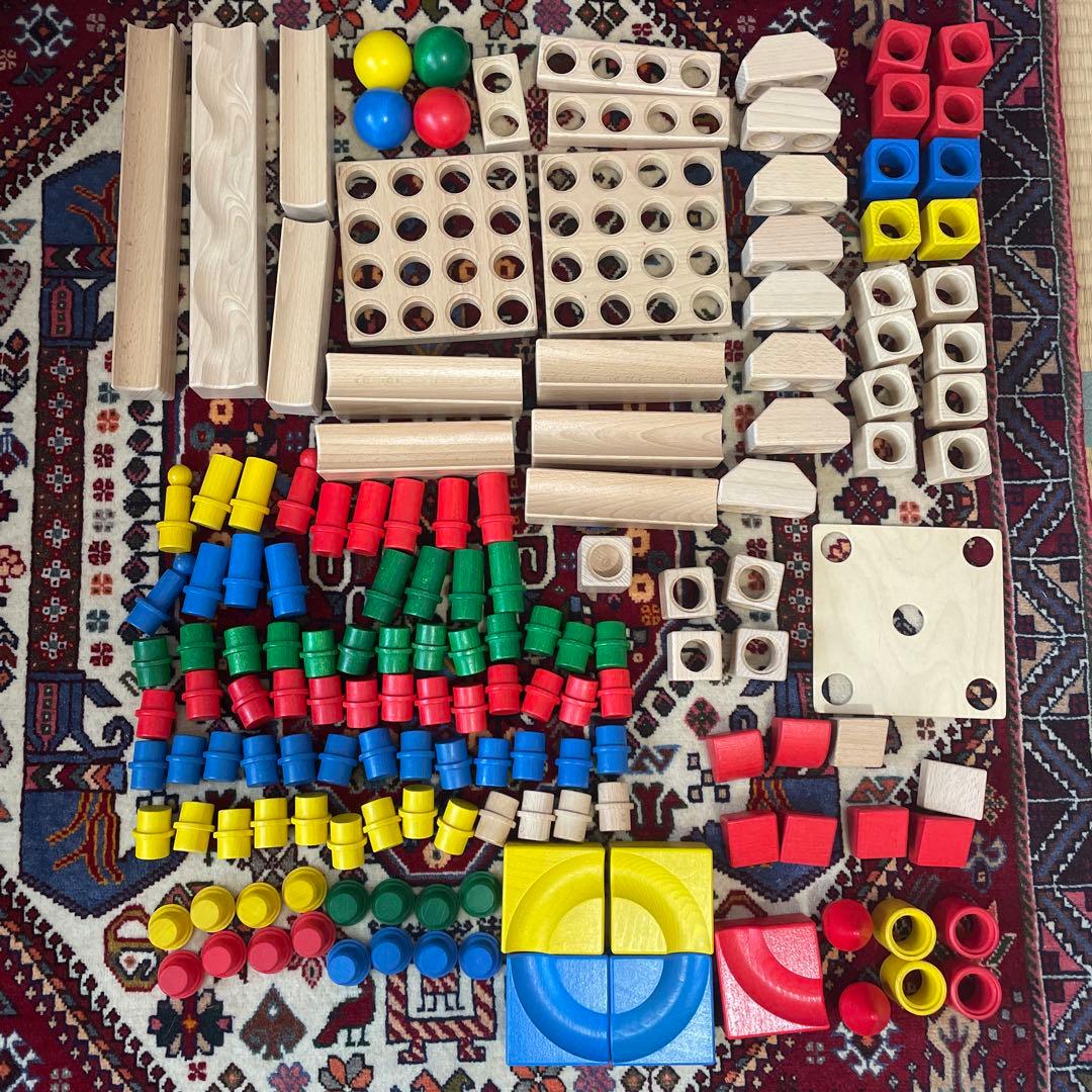 nic CUBIOクーゲルバーンと積木セット　欠品あり