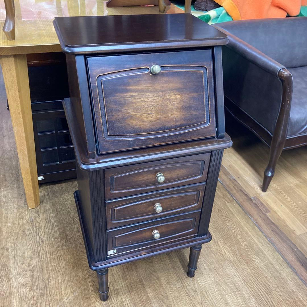 アンティーク家具　電話台　キャビネット　ドレッサー 英国アンティークのおしゃれなキャビネット、オーク材のウェルッシュ