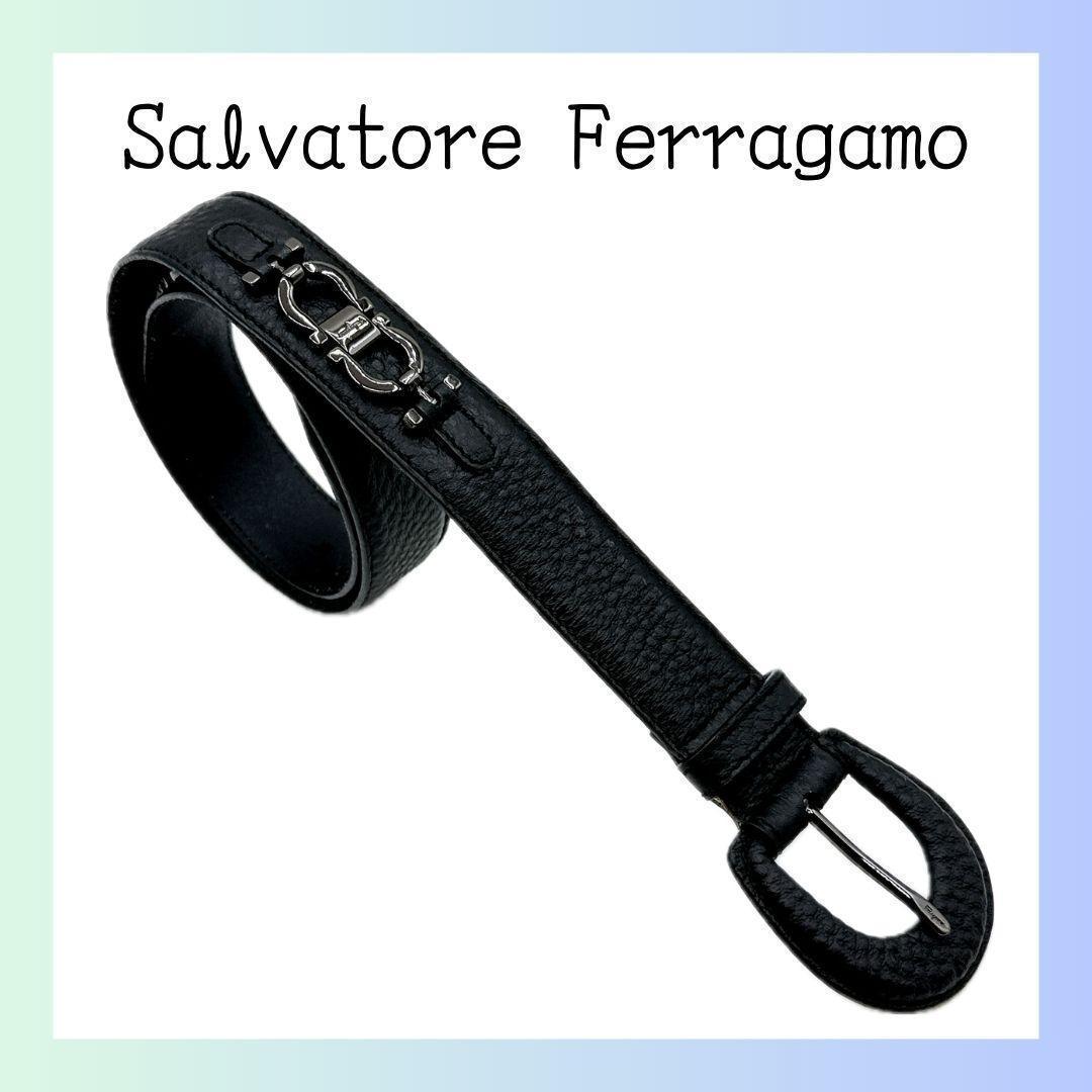 サルヴァトーレ フェラガモ レザー ガンチーニ ベルト ブラック - メルカリ
