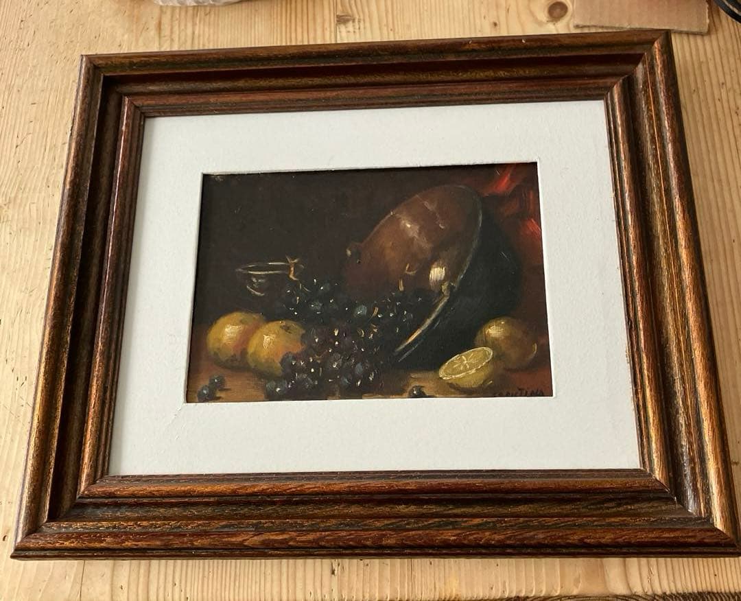 M.A caristina 静物画　油絵 油彩 烏瓜のある静物 | iichi 日々の暮らしを心地よくするハンドメイド