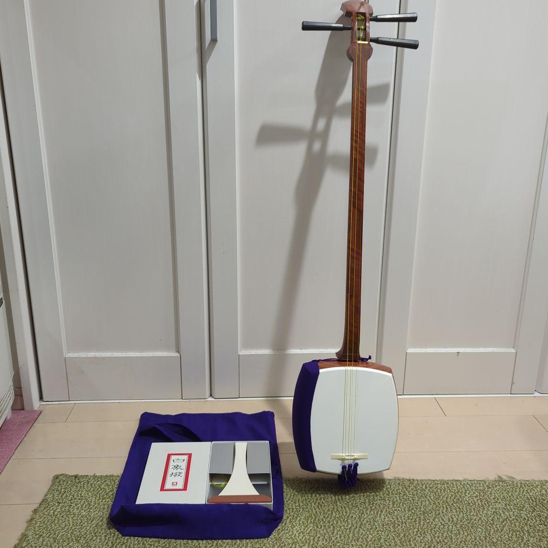 中棹三味線本体 皮破れなし