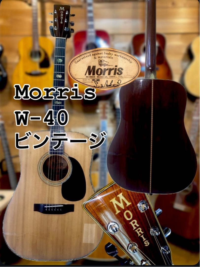 人気‼️モーリス　morris W-40 1970 年代ビンテージ 1970年代 Morris モーリス W-40 ハカランダ ヴィンテージ ギター
