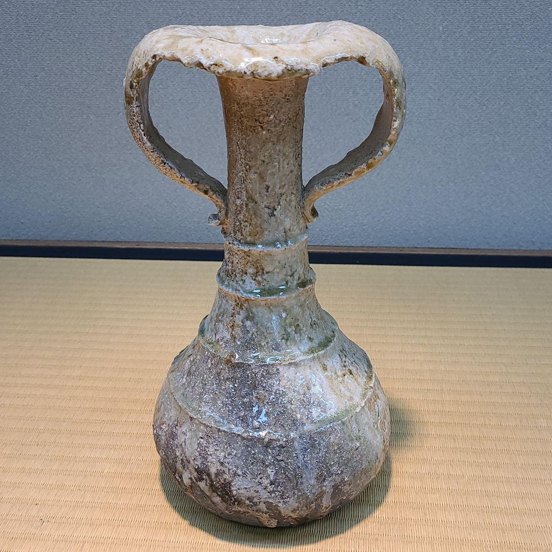 信楽焼 加藤隆彦作 花入 高さ9寸（約27cm） 共箱 本物保証