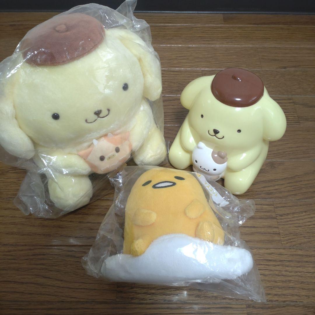 ポムポムプリン干支ぬいぐるみ牛 貯金箱 ぐでたまマスコットセット
