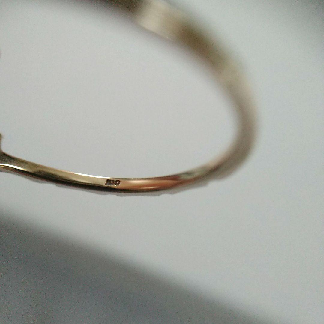 美品【ノワールドプーペ】アメジスト K10 スクエアリング 9号 アガット