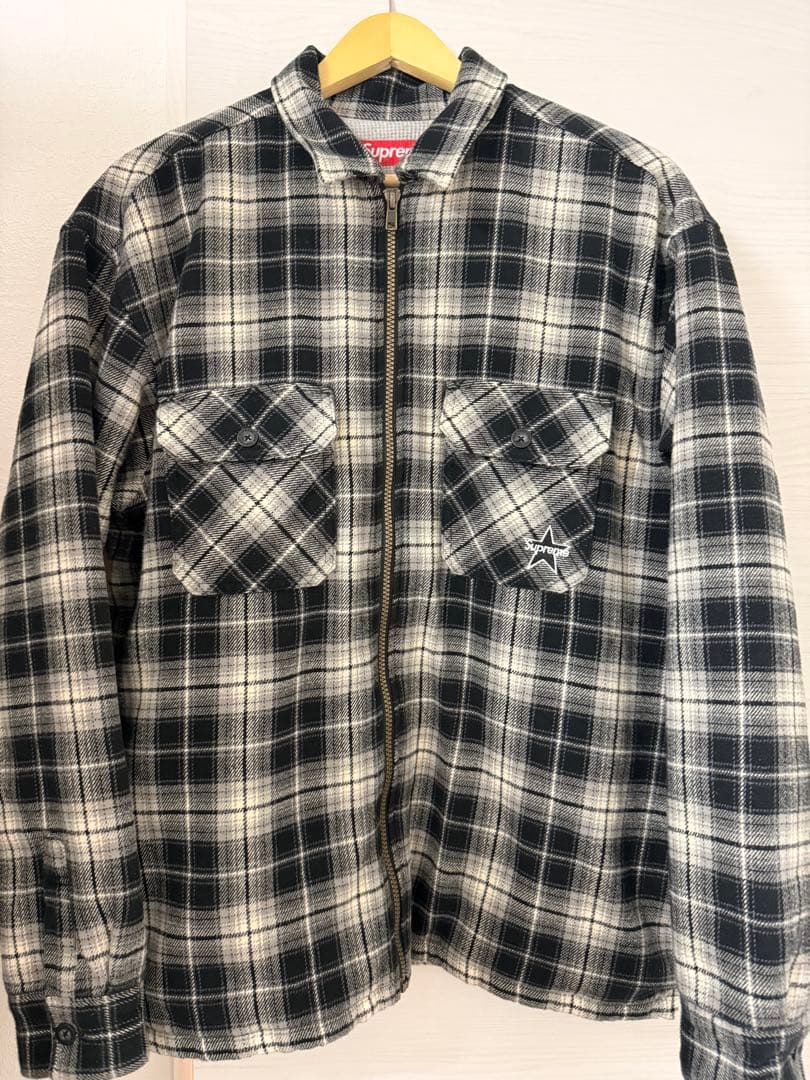 SupremeThermal Lined ZipUp Flannel Shirt - メルカリ