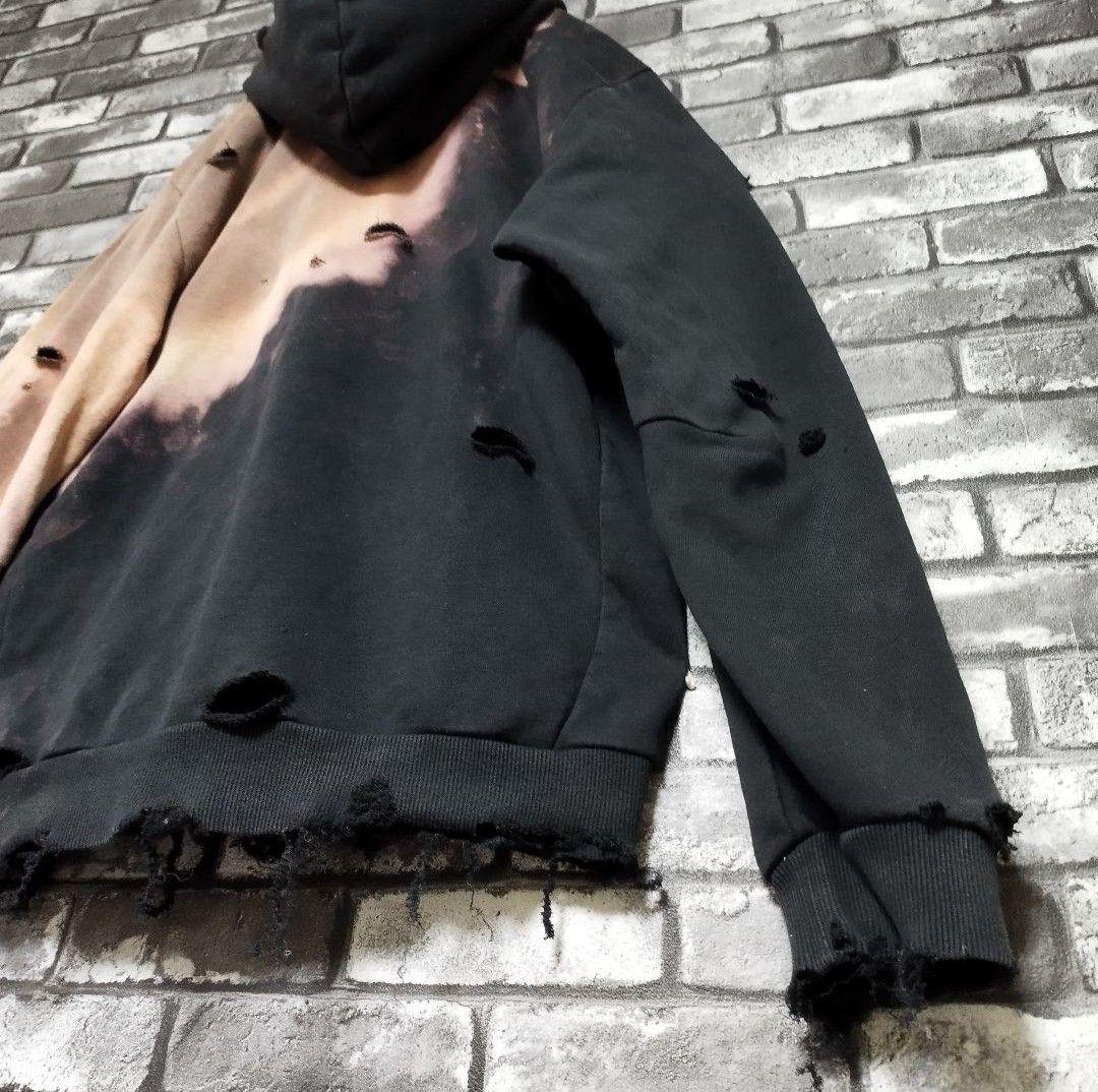 adidas 鬼フェード 襤褸 ボロスウェット フーディー 退色 boro - メルカリ