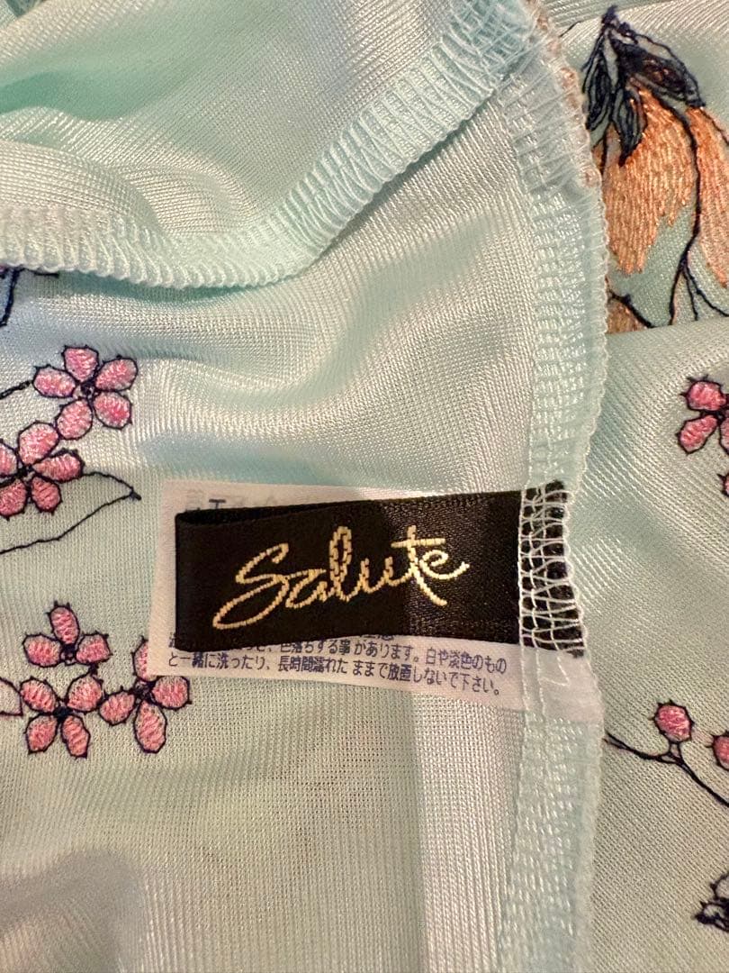 Salute 秋の七草 キャミソール 水色 秋の七草