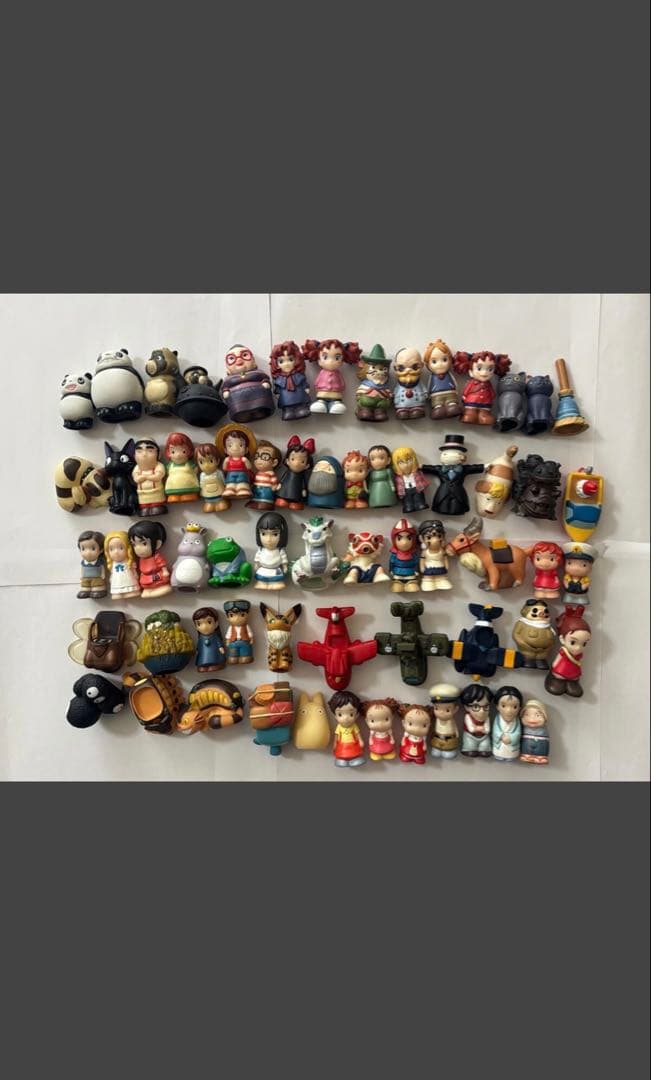ジブリ 指人形 初期型 65個セット どんぐり共和国 ジブリパーク 宮崎駿 新品 千と千尋の神隠し 指人形 ゆびにんぎょう 2点セット 頭 カシラ 豚