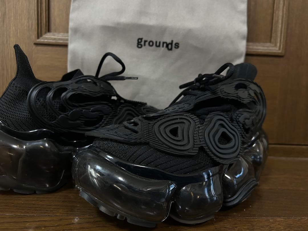 靴 grounds MOOPIE INVERT MOOPIE INVERT - BLACK / BLACK (ムーピー インバート ブラック