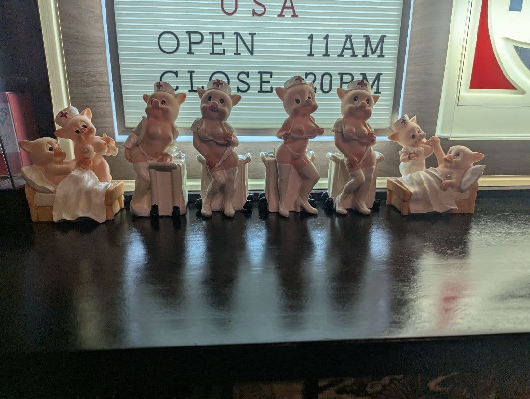 セクシーナース　ブタ　ビンテージ　アメリカ　置物