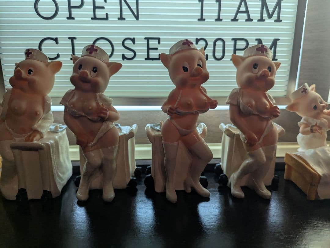 セクシーナース　ブタ　ビンテージ　アメリカ　置物