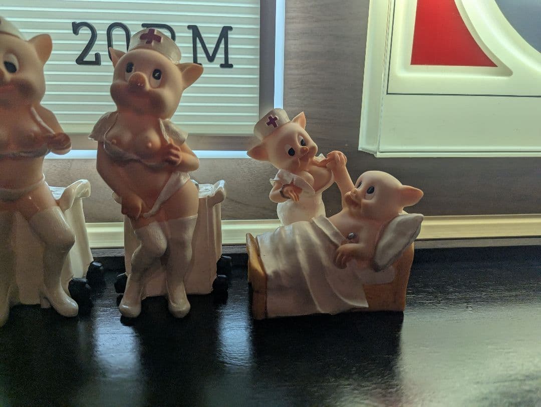 セクシーナース　ブタ　ビンテージ　アメリカ　置物